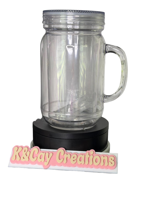 20oz Acrylic Mason Jar Mug